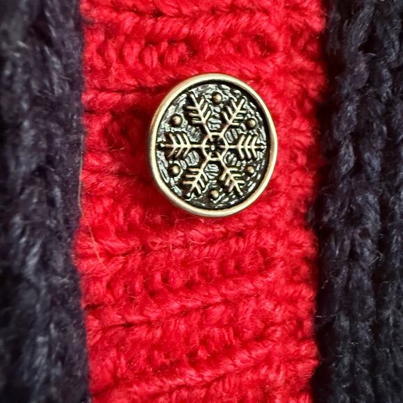 80s Vintage KAREN SCOTT | Chunky Knit Christmas Sweater Cardigan | Small Petite - Picture 5 of 7